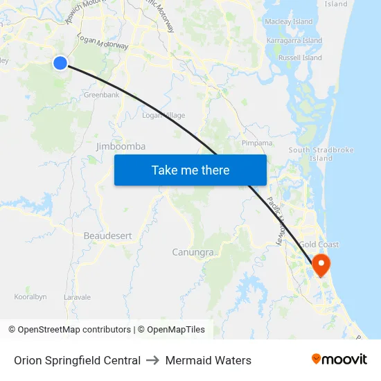 Orion Springfield Central to Mermaid Waters map