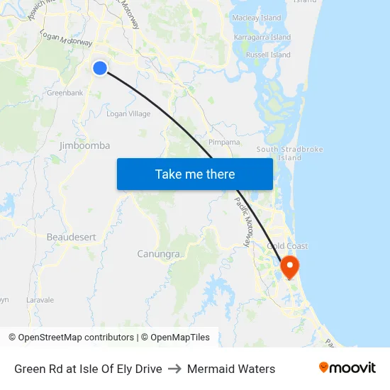 Green Rd at Isle Of Ely Drive to Mermaid Waters map