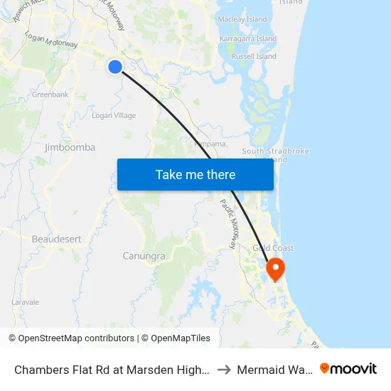 Chambers Flat Rd at Marsden High School to Mermaid Waters map