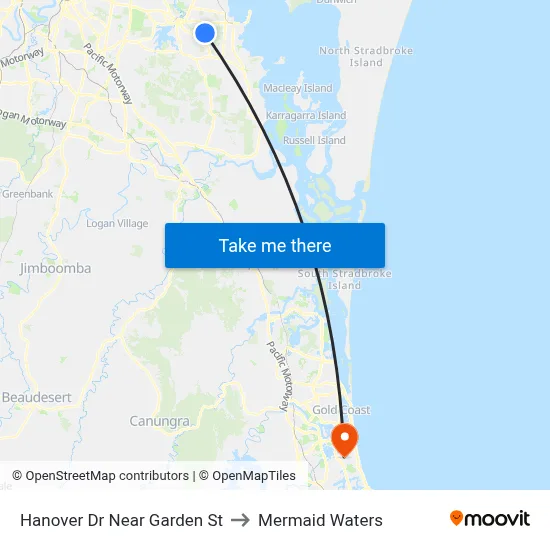 Hanover Dr Near Garden St to Mermaid Waters map