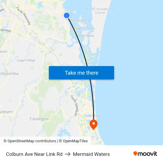 Colburn Ave Near Link Rd to Mermaid Waters map