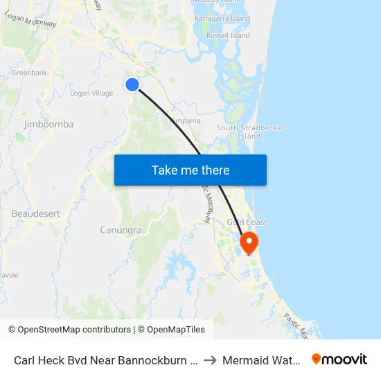 Carl Heck Bvd Near Bannockburn Rd to Mermaid Waters map