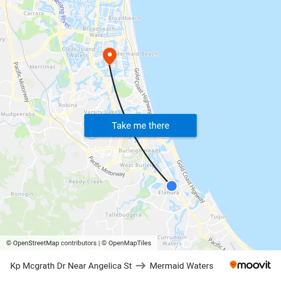 Kp Mcgrath Dr Near Angelica St to Mermaid Waters map