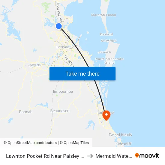 Lawnton Pocket Rd Near Paisley Dr to Mermaid Waters map