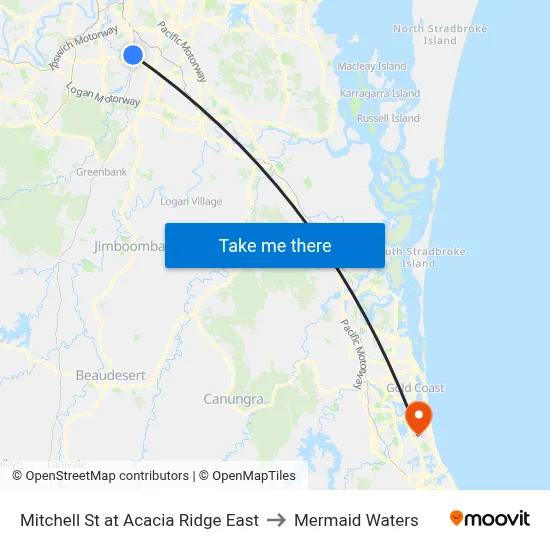 Mitchell St at Acacia Ridge East to Mermaid Waters map
