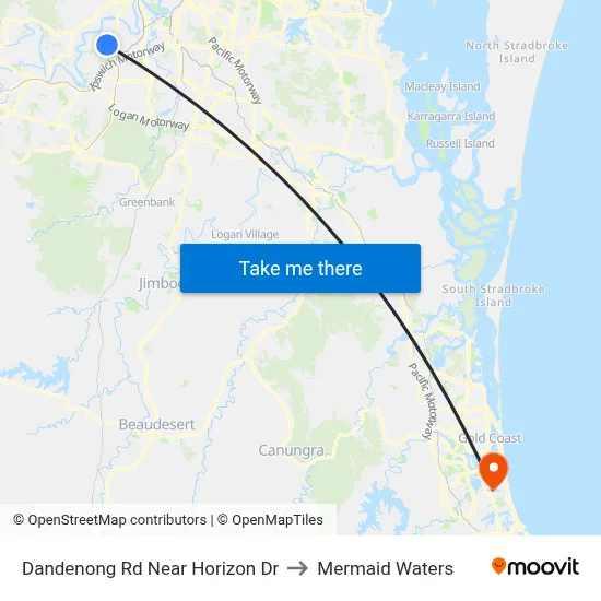 Dandenong Rd Near Horizon Dr to Mermaid Waters map