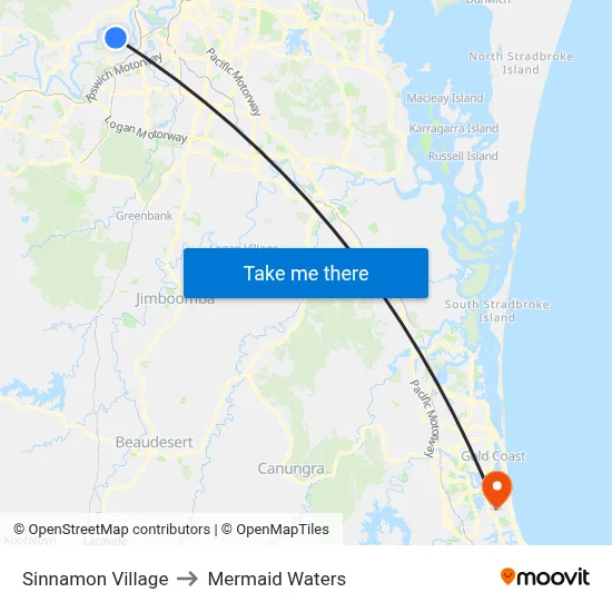 Sinnamon Village to Mermaid Waters map