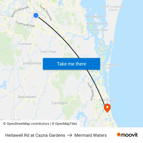 Hellawell Rd at Cazna Gardens to Mermaid Waters map