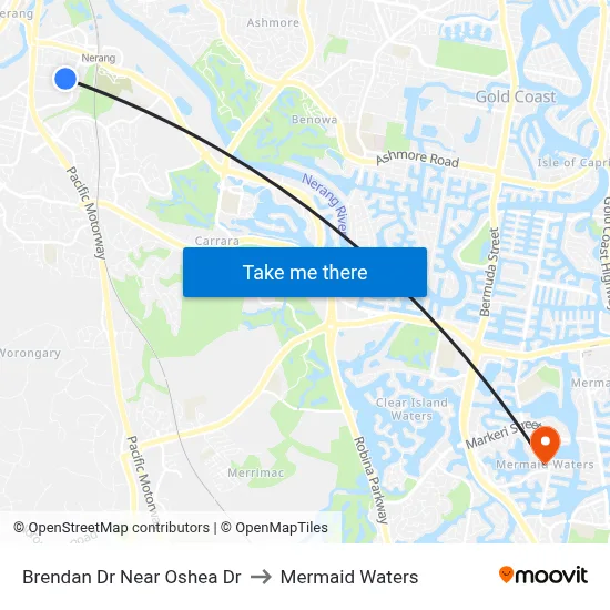 Brendan Dr Near Oshea Dr to Mermaid Waters map
