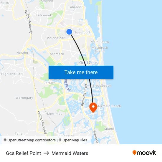 Gcs Relief Point to Mermaid Waters map