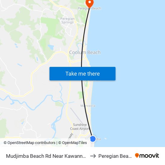 Mudjimba Beach Rd Near Kawanna St to Peregian Beach map