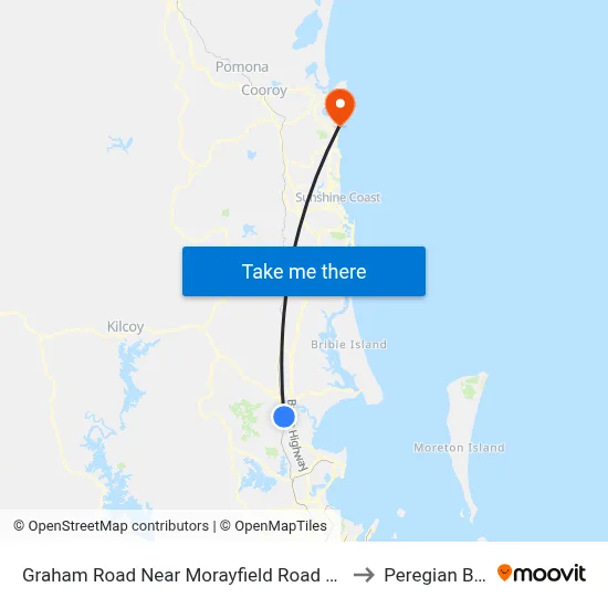 Graham Road Near Morayfield Road Hail 'N' Ride to Peregian Beach map
