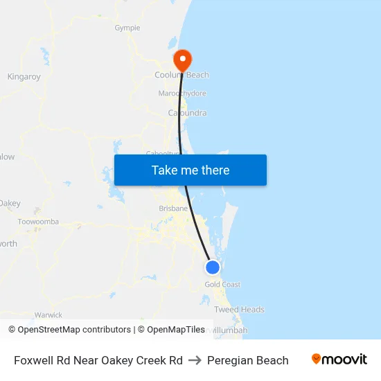 Foxwell Rd Near Oakey Creek Rd to Peregian Beach map