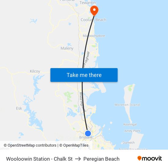 Wooloowin Station - Chalk St to Peregian Beach map