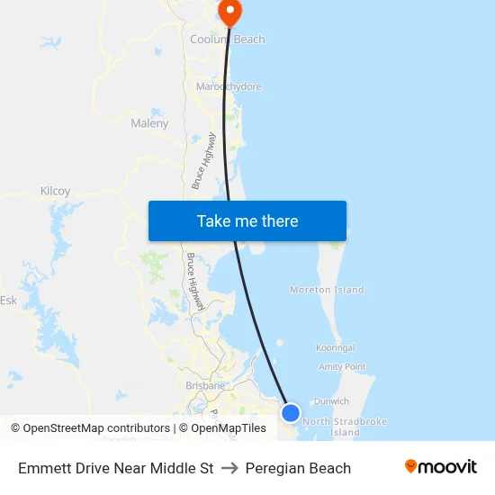 Emmett Drive Near Middle St to Peregian Beach map