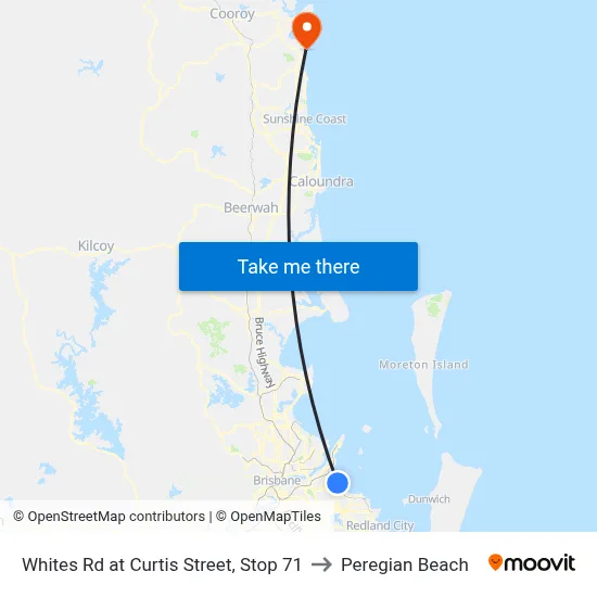 Whites Rd at Curtis Street, Stop 71 to Peregian Beach map