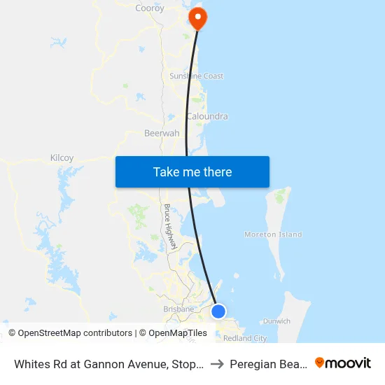 Whites Rd at Gannon Avenue, Stop 72 to Peregian Beach map