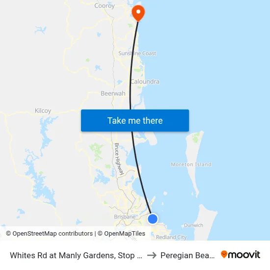 Whites Rd at Manly Gardens, Stop 73 to Peregian Beach map