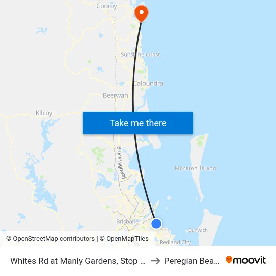 Whites Rd at Manly Gardens, Stop 73 to Peregian Beach map