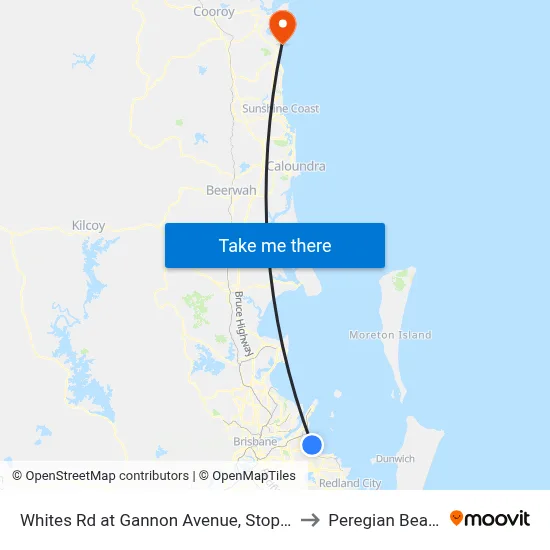Whites Rd at Gannon Avenue, Stop 72 to Peregian Beach map
