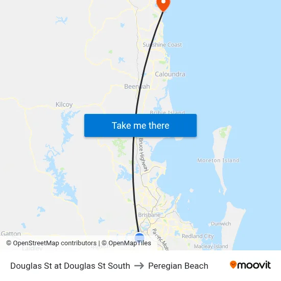 Douglas St at Douglas St South to Peregian Beach map