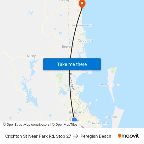 Crichton St Near Park Rd, Stop 27 to Peregian Beach map