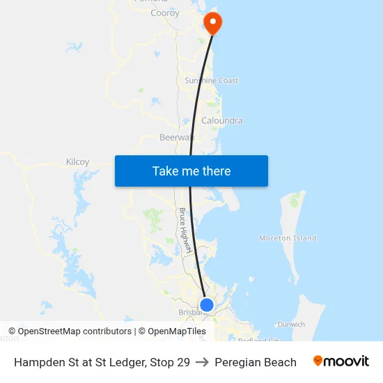 Hampden St at St Ledger, Stop 29 to Peregian Beach map