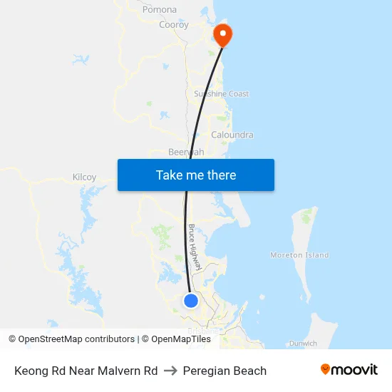 Keong Rd Near Malvern Rd to Peregian Beach map