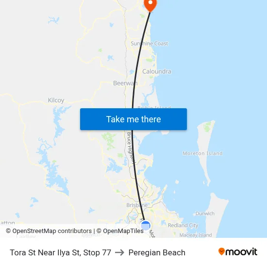 Tora St Near Ilya St, Stop 77 to Peregian Beach map