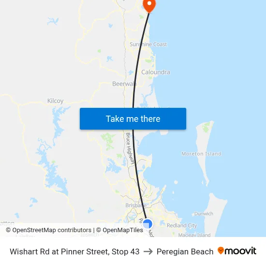 Wishart Rd at Pinner Street, Stop 43 to Peregian Beach map