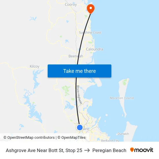 Ashgrove Ave Near Bott St, Stop 25 to Peregian Beach map