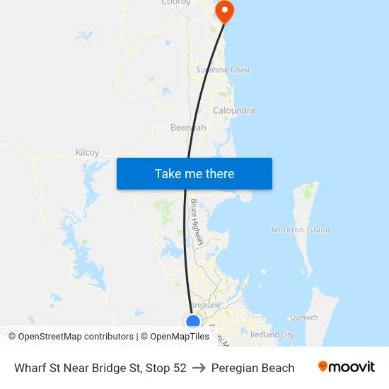 Wharf St Near Bridge St, Stop 52 to Peregian Beach map