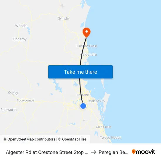Algester Rd at Crestone Street Stop 90/89 to Peregian Beach map