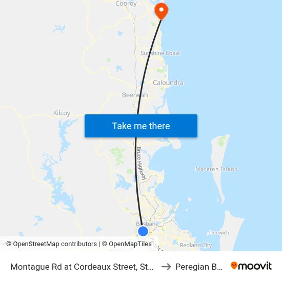 Montague Rd at Cordeaux Street, Stop 30/14 to Peregian Beach map