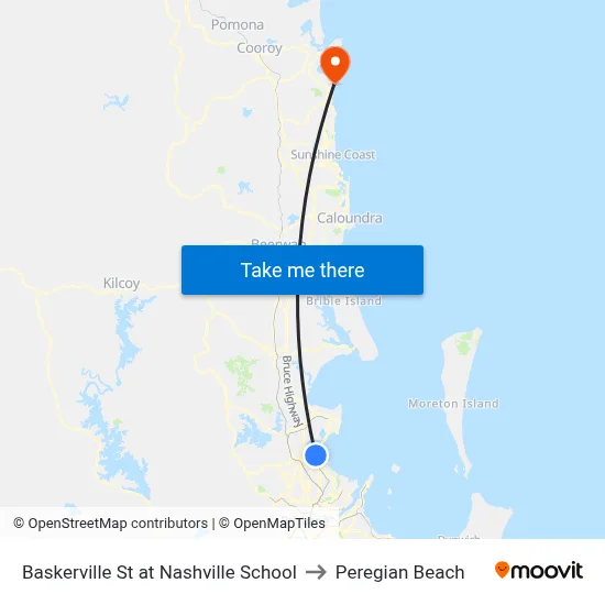 Baskerville St at Nashville School to Peregian Beach map