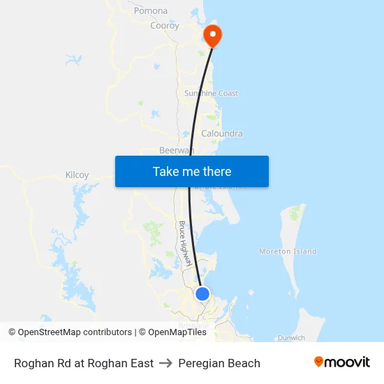 Roghan Rd at Roghan East to Peregian Beach map