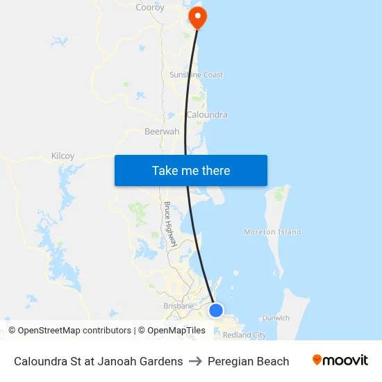 Caloundra St at Janoah Gardens to Peregian Beach map