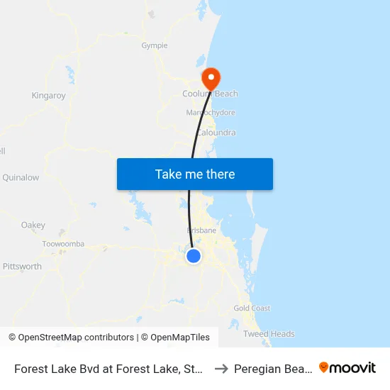 Forest Lake Bvd at Forest Lake, Stop A to Peregian Beach map