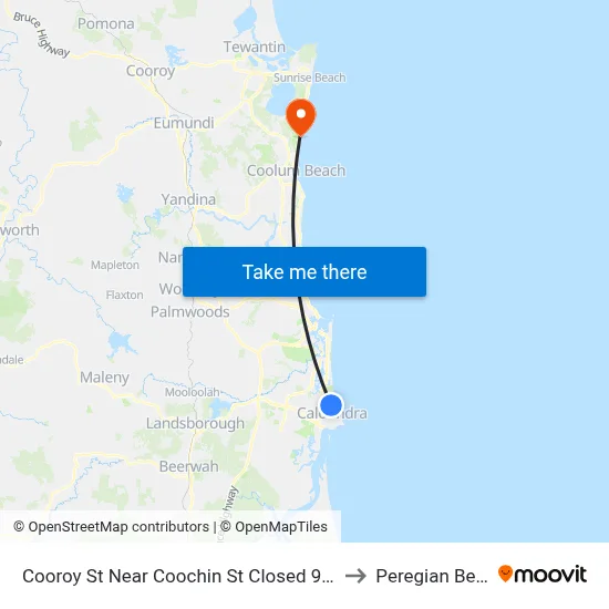 Cooroy St Near Coochin St Closed 9/2 - 1/5 to Peregian Beach map