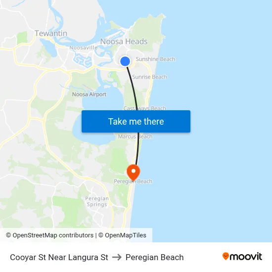 Cooyar St Near Langura St to Peregian Beach map