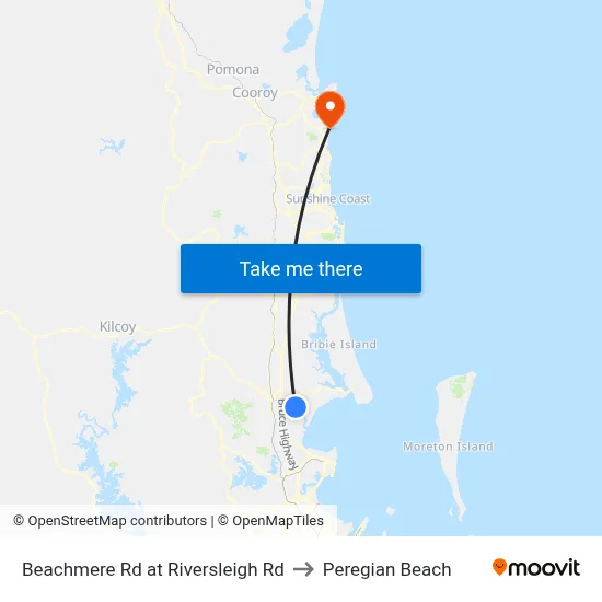 Beachmere Rd at Riversleigh Rd to Peregian Beach map