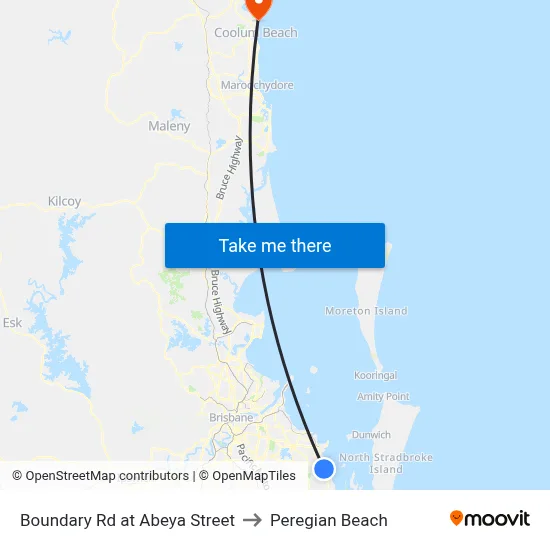Boundary Rd at Abeya Street to Peregian Beach map