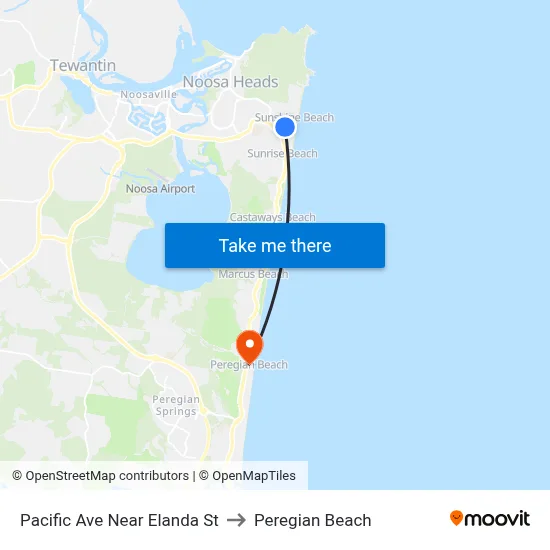 Pacific Ave Near Elanda St to Peregian Beach map