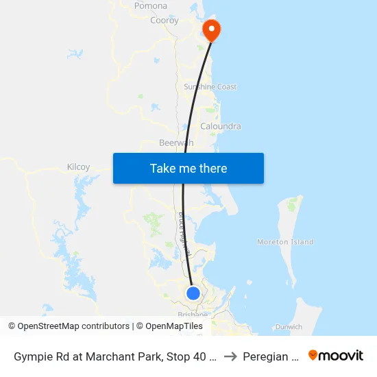 Gympie Rd at Marchant Park, Stop 40 (Temp Closure) to Peregian Beach map