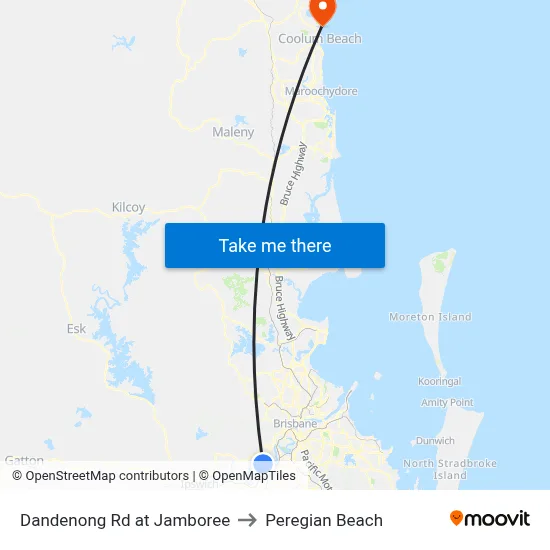 Dandenong Rd at Jamboree to Peregian Beach map