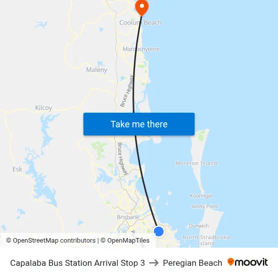Capalaba Bus Station Arrival Stop 3 to Peregian Beach map