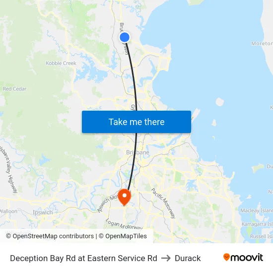 Deception Bay Rd at Eastern Service Rd to Durack map