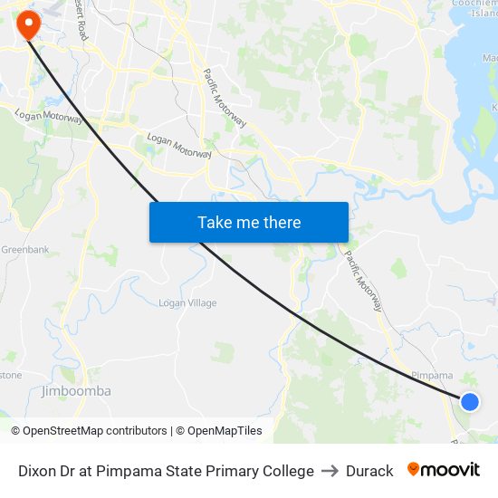 Dixon Dr at Pimpama State Primary College to Durack map