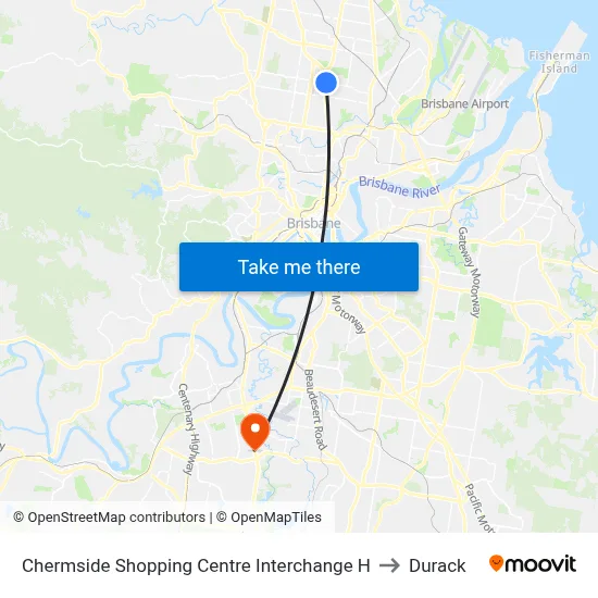 Chermside Shopping Centre Interchange H to Durack map