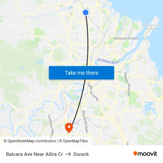 Balcara Ave Near Allira Cr to Durack map